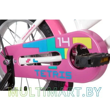 Детский велосипед Novatrack Tetris 141TETRIS.WT20 (белый/розовый, 2020) картинка 4